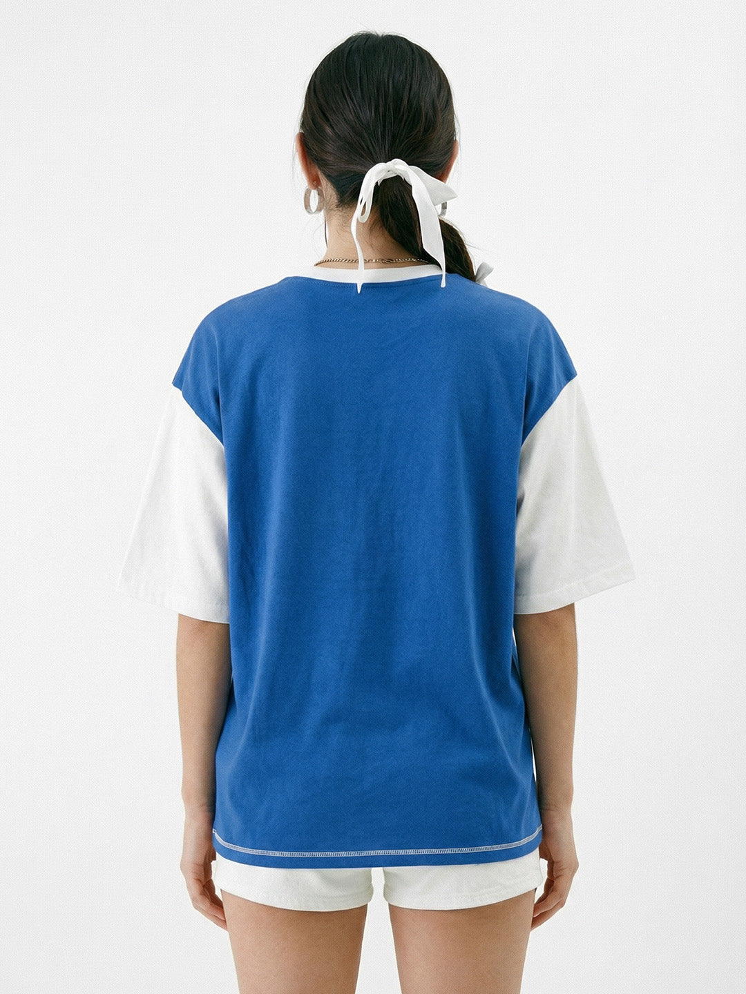 You are Loved Women's Oversized T-Shirt - White/Royal Blue