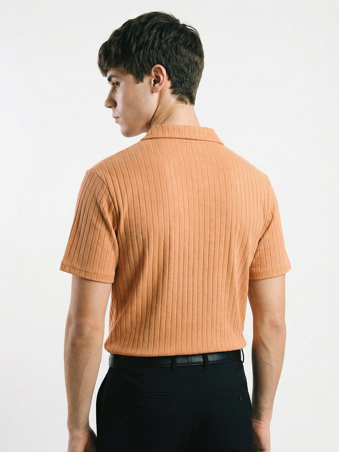 Rust Wave Regular Polo T-Shirt - Rust