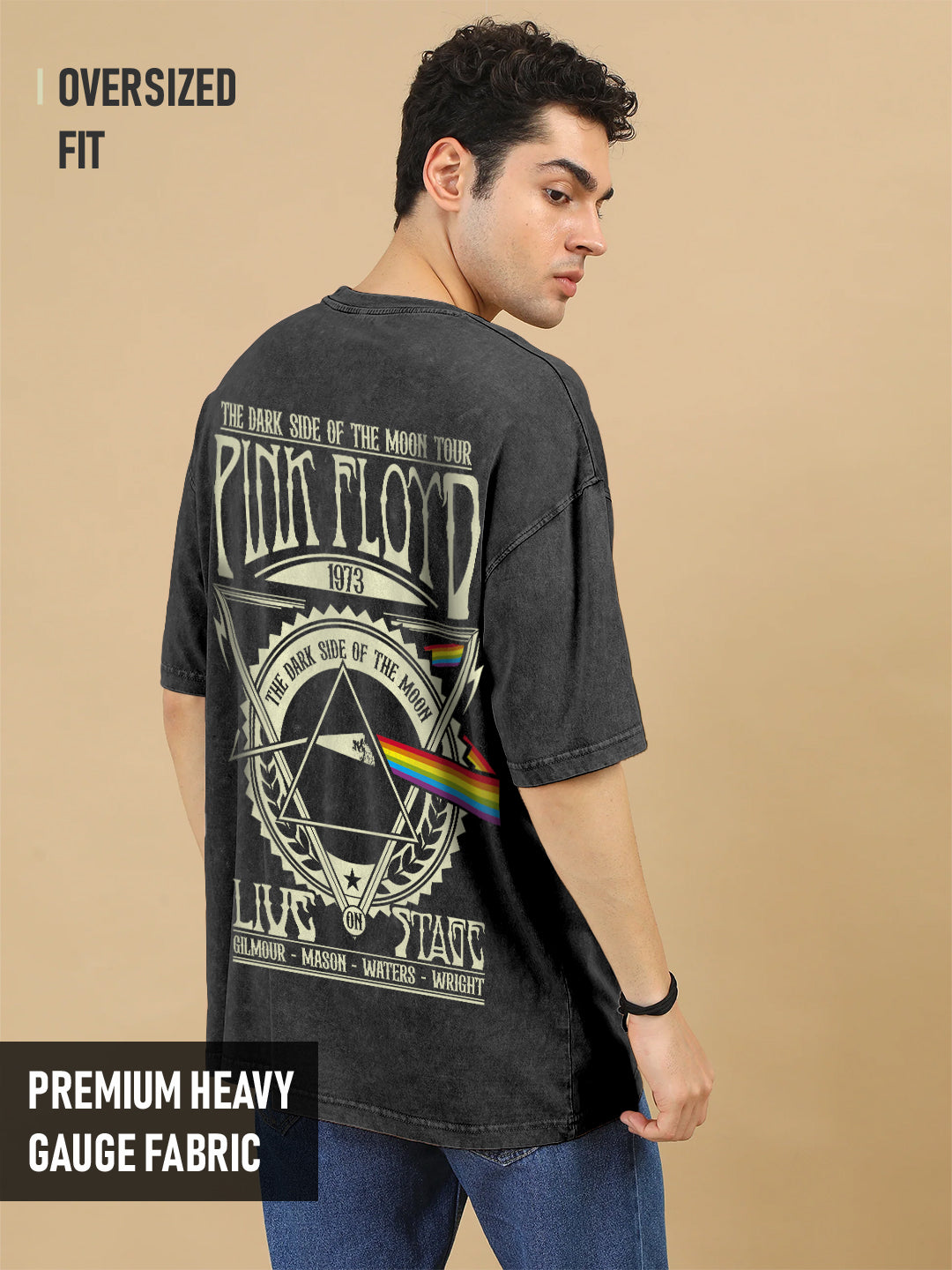 Pink Floyd Acid Wash Oversized T-Shirt