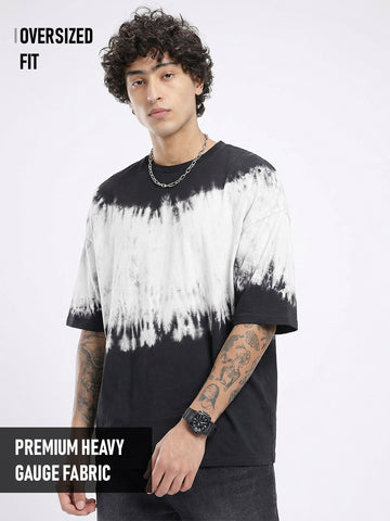White & Black Oversized Tie Dye