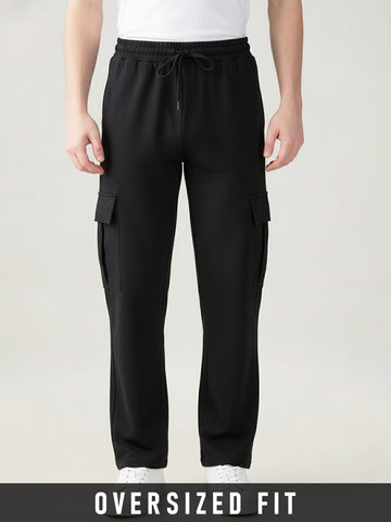 Street Flex Oversized Cargo Joggers - Black