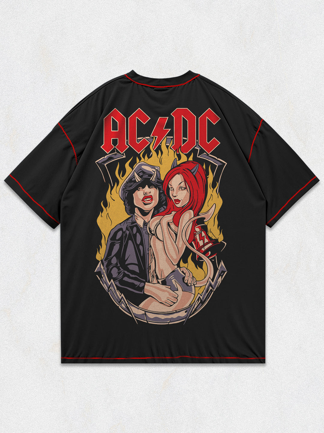 AC DC Band Oversized T-Shirt