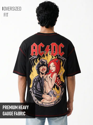 AC DC Band Oversized T-Shirt