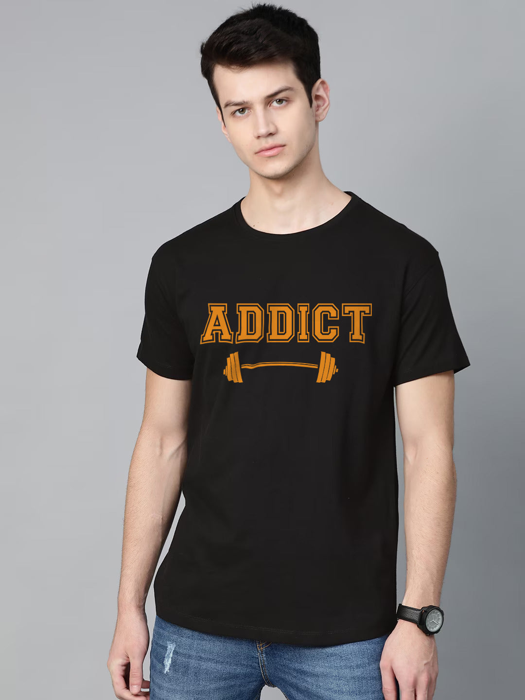Addict Half Sleeve T-Shirt