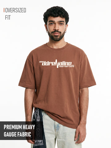 Adrenaline Oversized T-Shirt - Rust