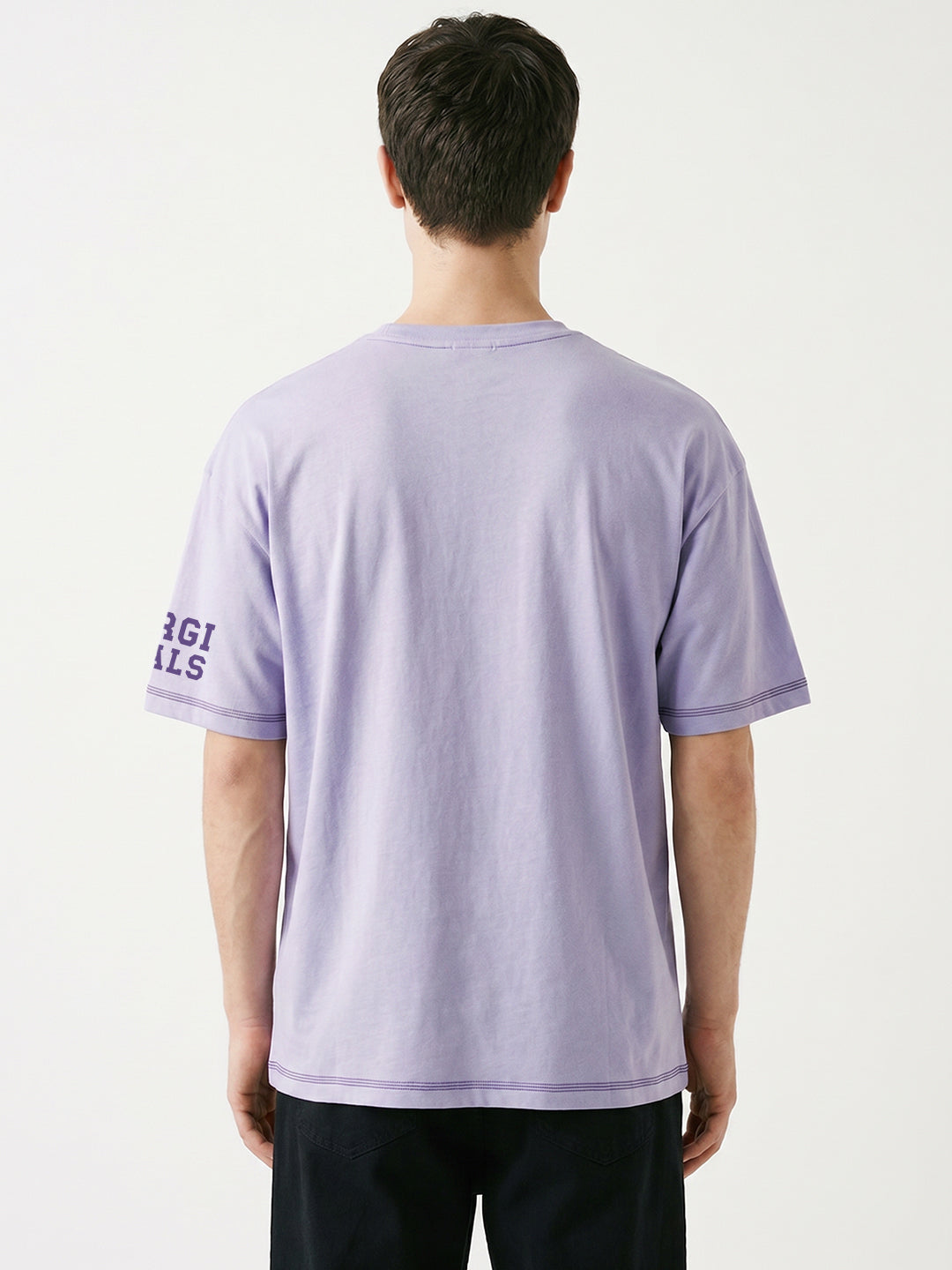 Against the Odds Graphic Printed Oversized T-Shirt - Lilac