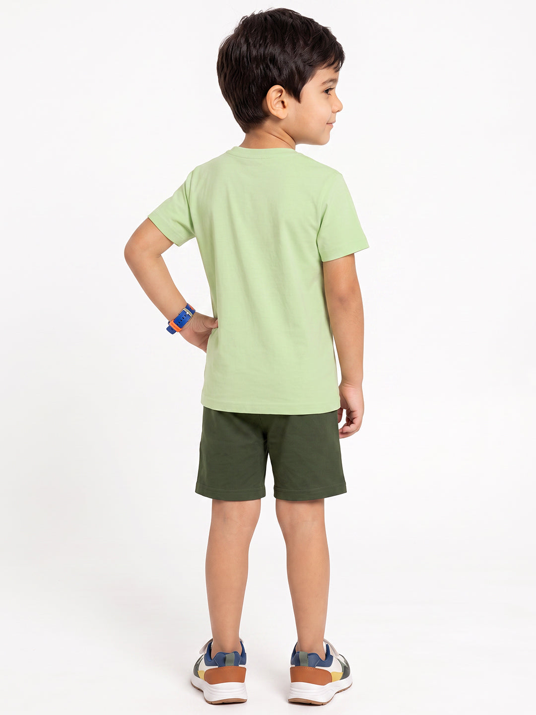 Kids - Air Force Fighter Pista Green Top & Olive Green Bottom Set