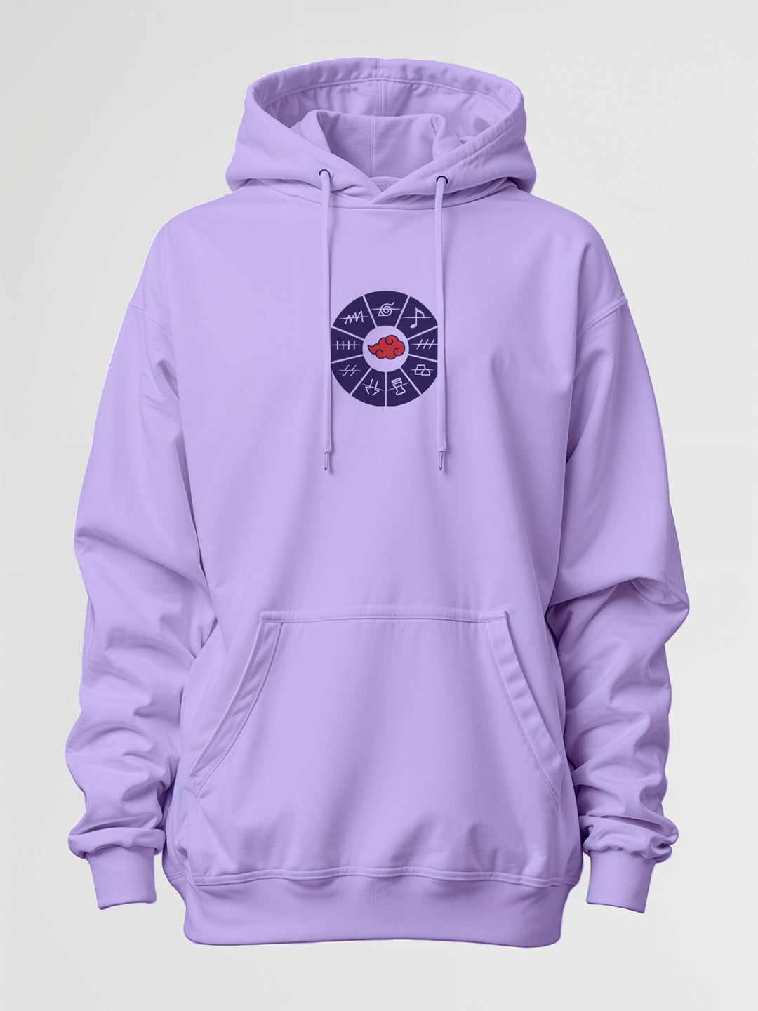 Akatsuki Team Oversized Hoodie - Lilac