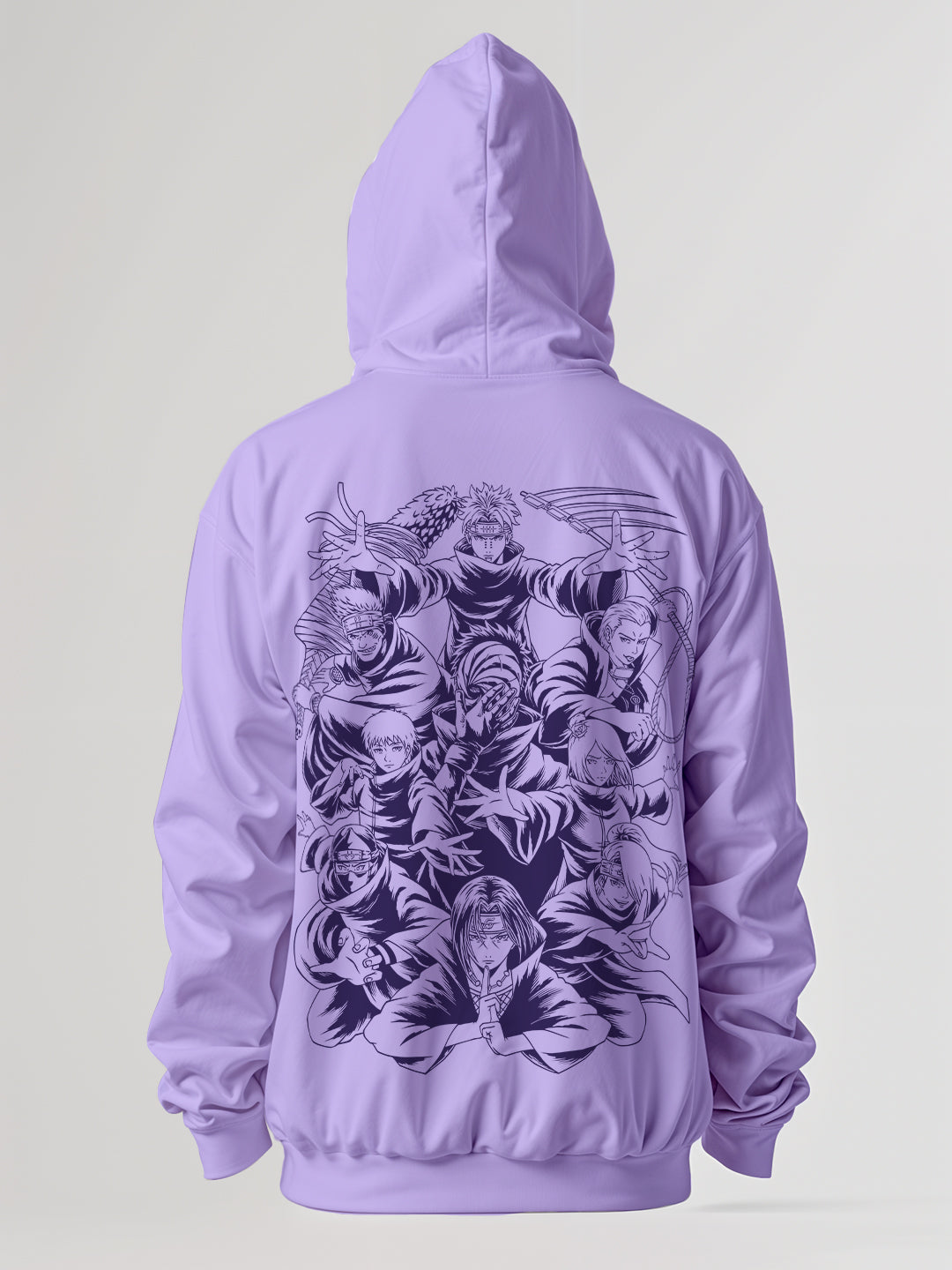 Akatsuki Team Oversized Hoodie - Lilac