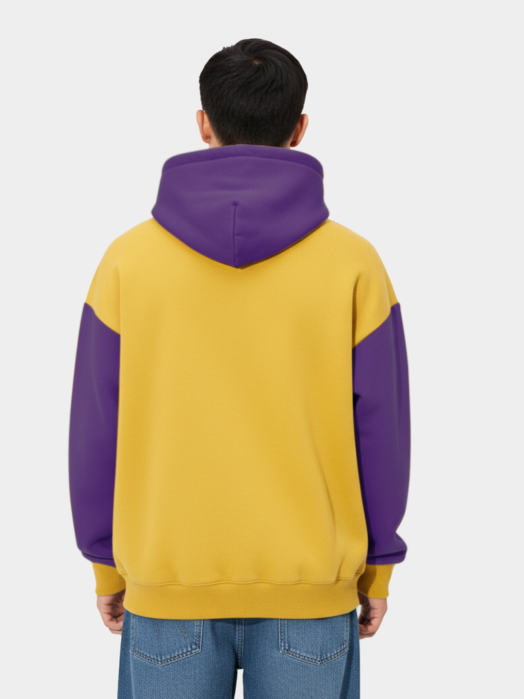 All Eyes on Me Oversized Hoodie - Yellow & Purple