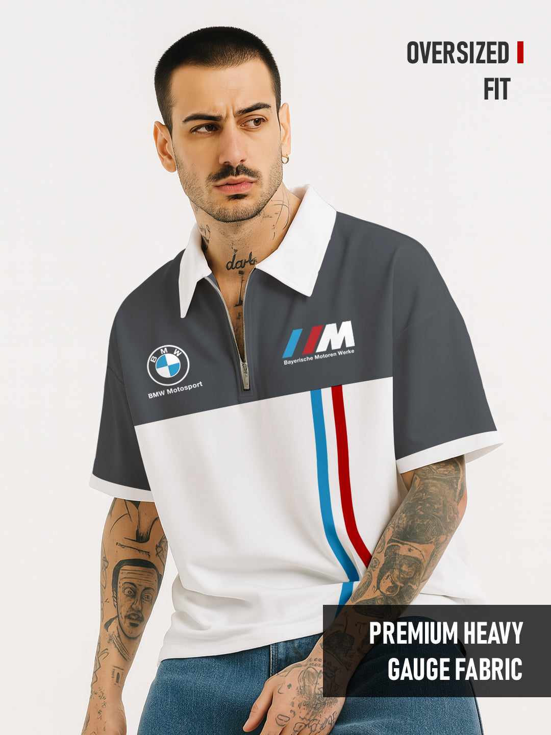 BMW Oversized Polo T-Shirt - Multi Color