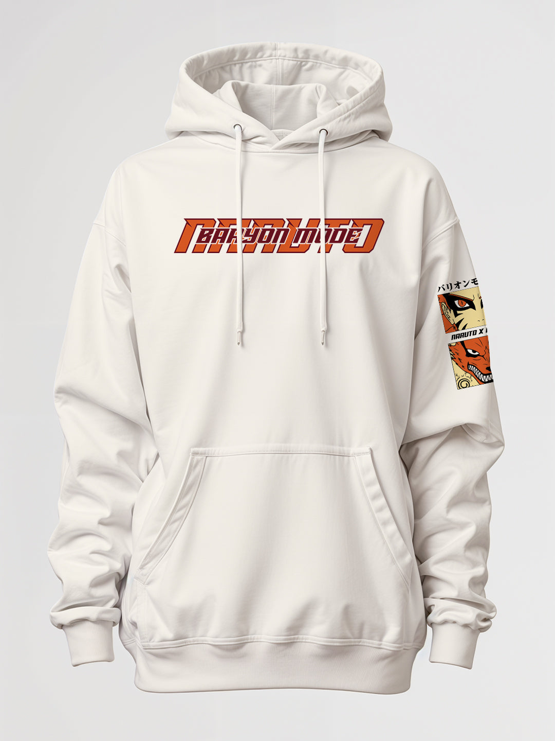 Baryon Mode Naruto Oversized Hoodie - Off White