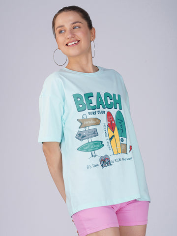 Beach Surf Women Oversized T-Shirt