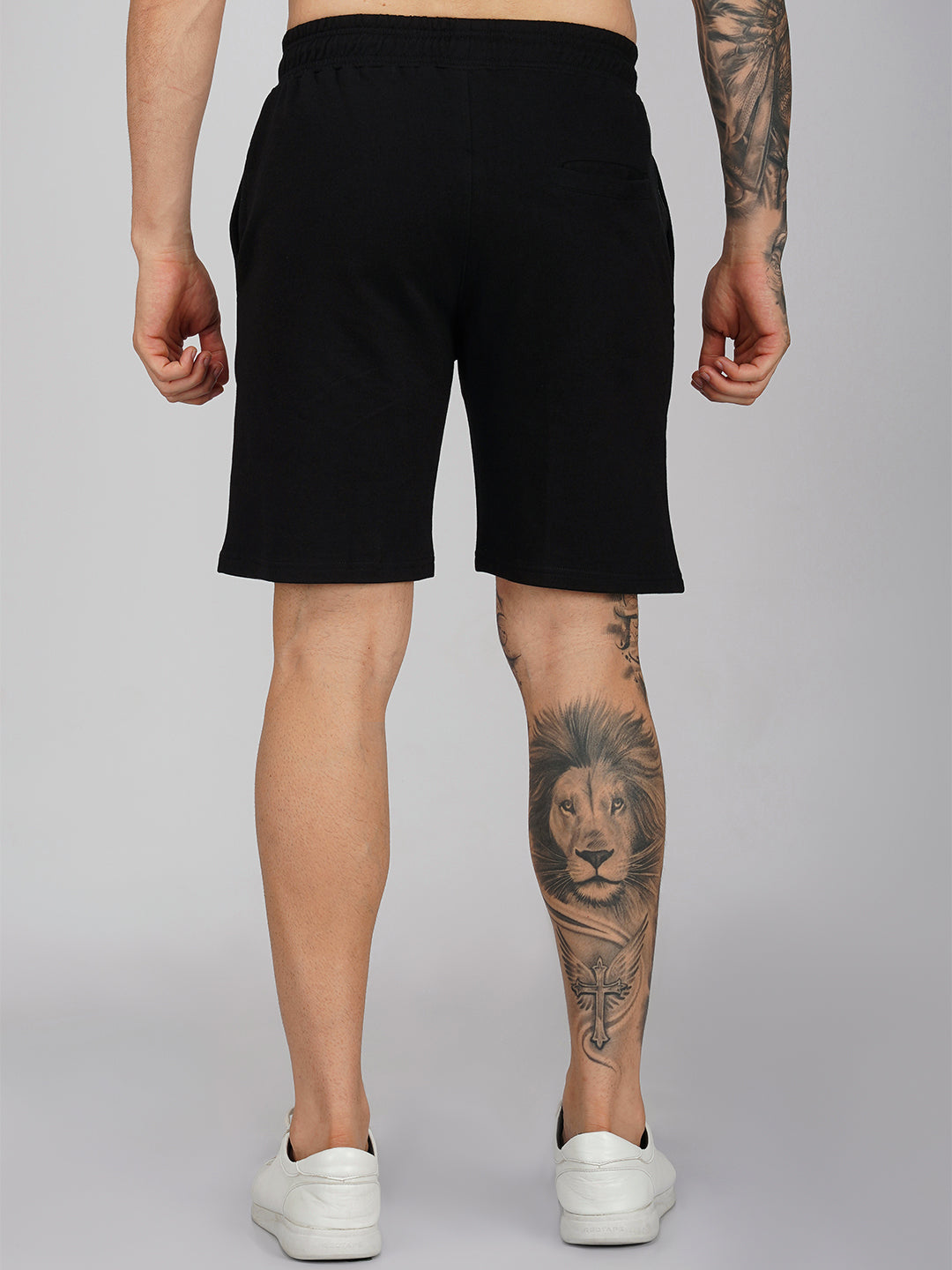 Black Plain Shorts