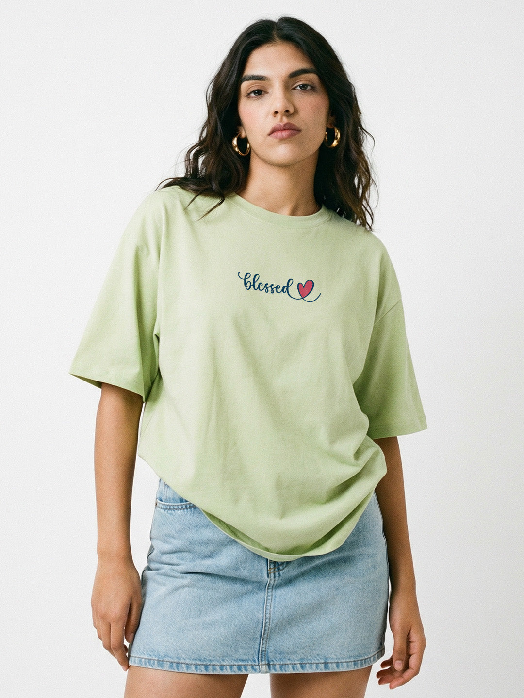 Blessed Women Oversized T-Shirt - Multi Color