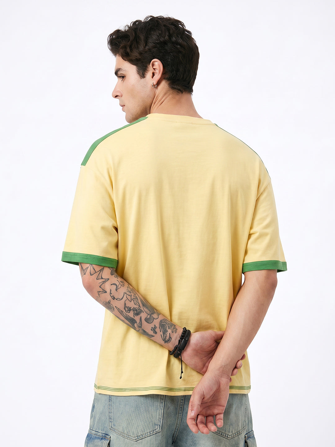 Brazil Oversized T-Shirt - Light Yellow & Leaf Green