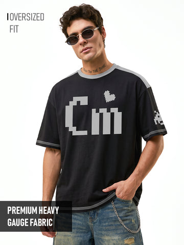 Cm Arcade Oversized T-Shirt - Black & L.T.Grey