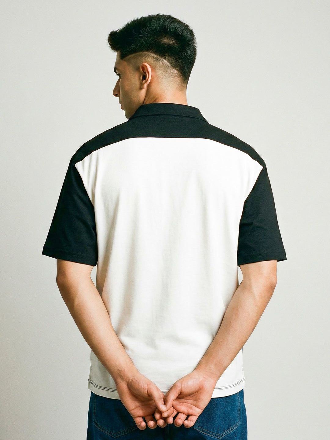 Polo - CM OG 69 Street Club Oversized Polo T-Shirt - White & Black