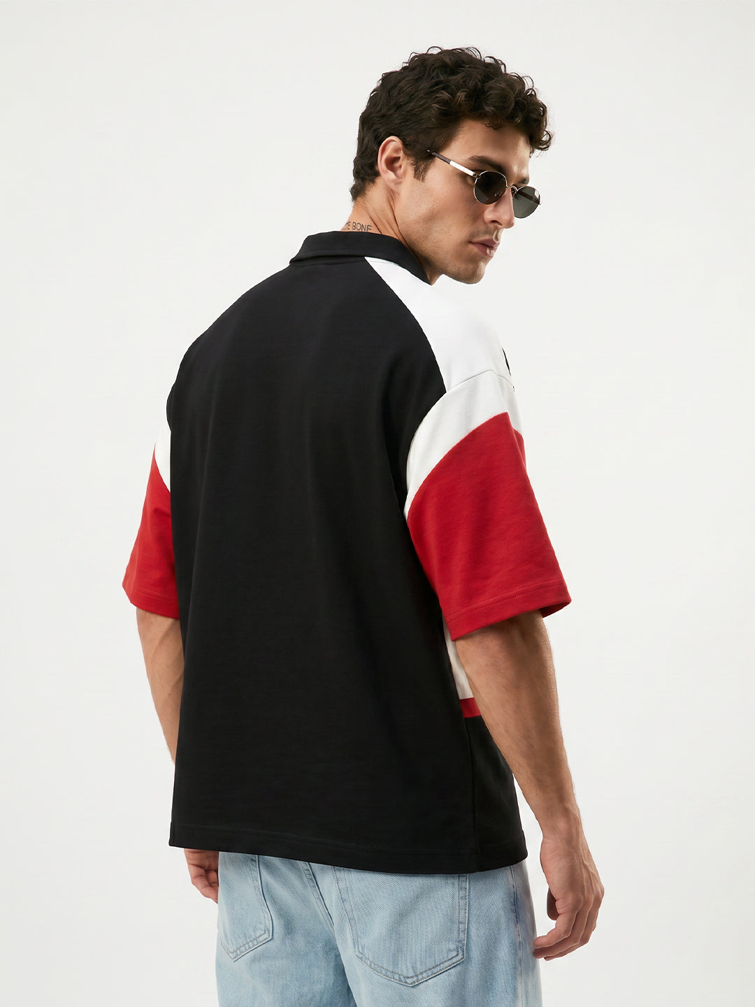 CM OG 99 Originals Oversized Polo T-Shirt - Black, White & Red
