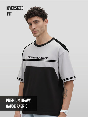 Stand Out Oversized T-Shirt - Black & LT.Grey