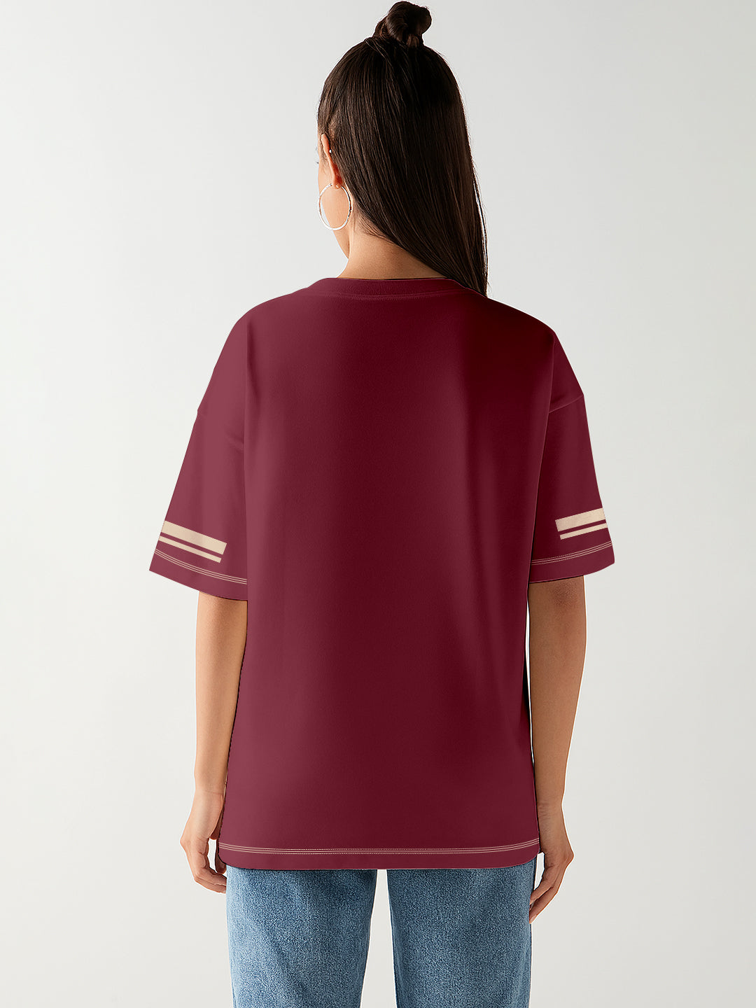 City of Angels Women Oversized T-Shirt - Maroon