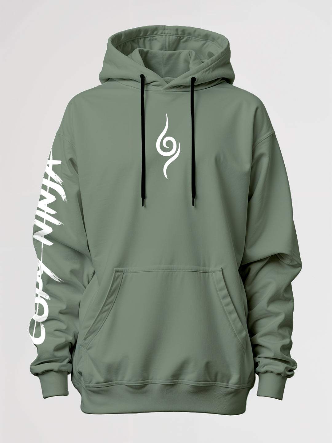 Copy Ninja Kakashi Oversized Hoodie - Olive Green