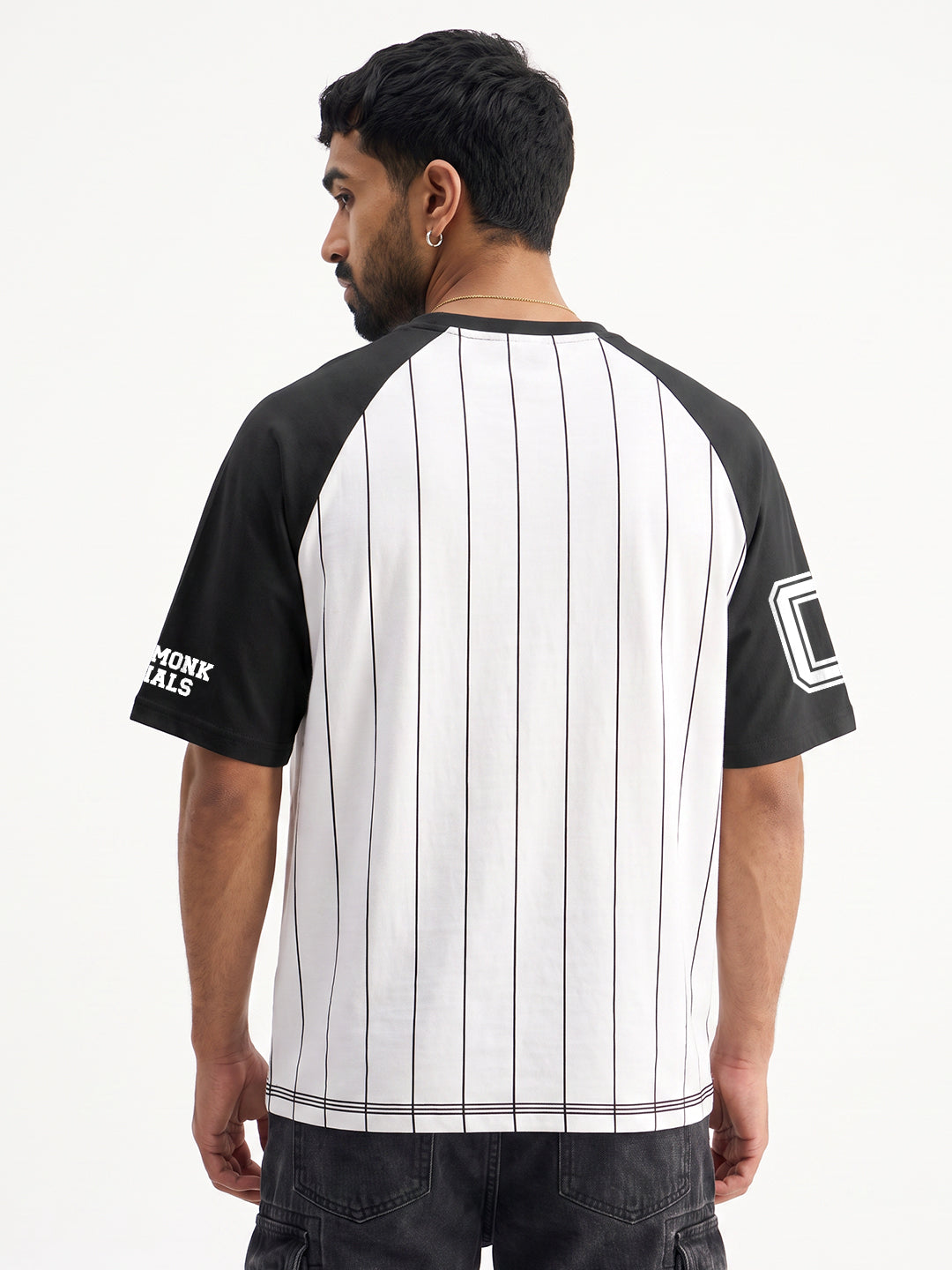Crazymonk Base Ball Team Graphic Printed Oversized T-Shirt - Multi Color