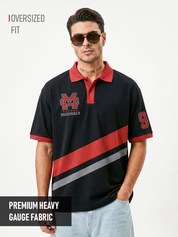Cyrus Oversized Polo T-Shirt - Multi Color