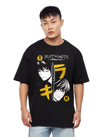 Death Note L and Kira Oversized T-Shirt