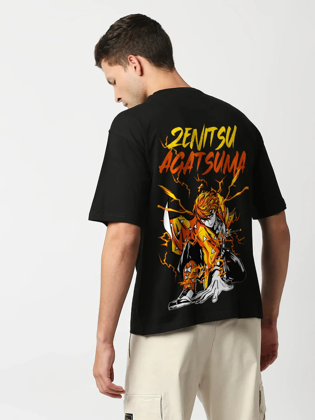 Demon Slayer Zenitsu Thunder Flash Oversized T-Shirt