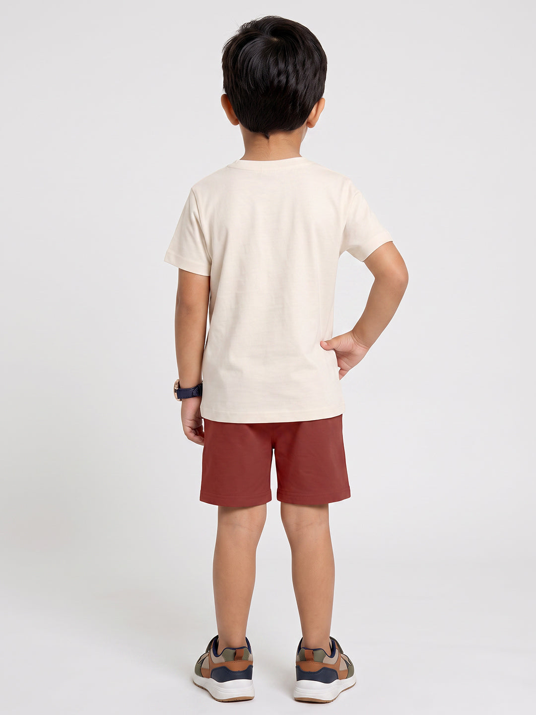 Kids - Desert Dreams Off White Top & Maroon Bottom Set