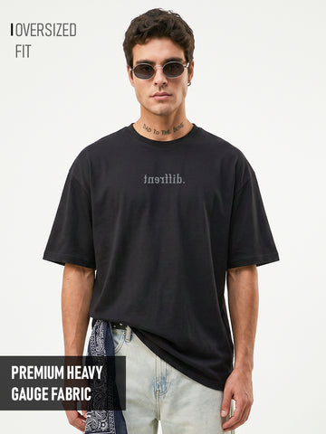 Different Oversized T-Shirt - Black