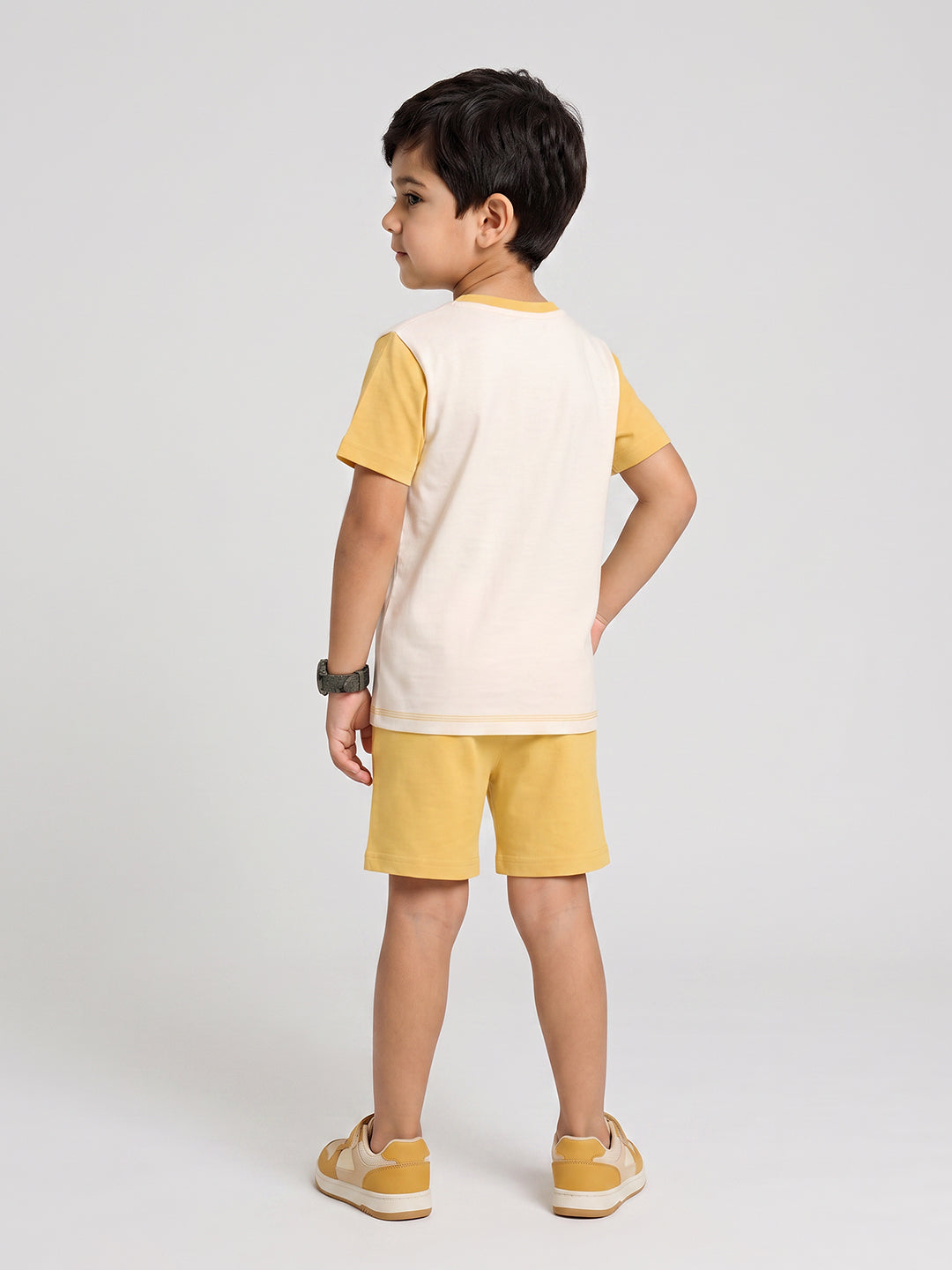 Kids - Digging It Off White Yellow Top & Yellow Bottom Set