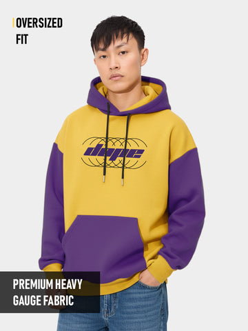 Dope Oversized Hoodie - Yellow & Purple
