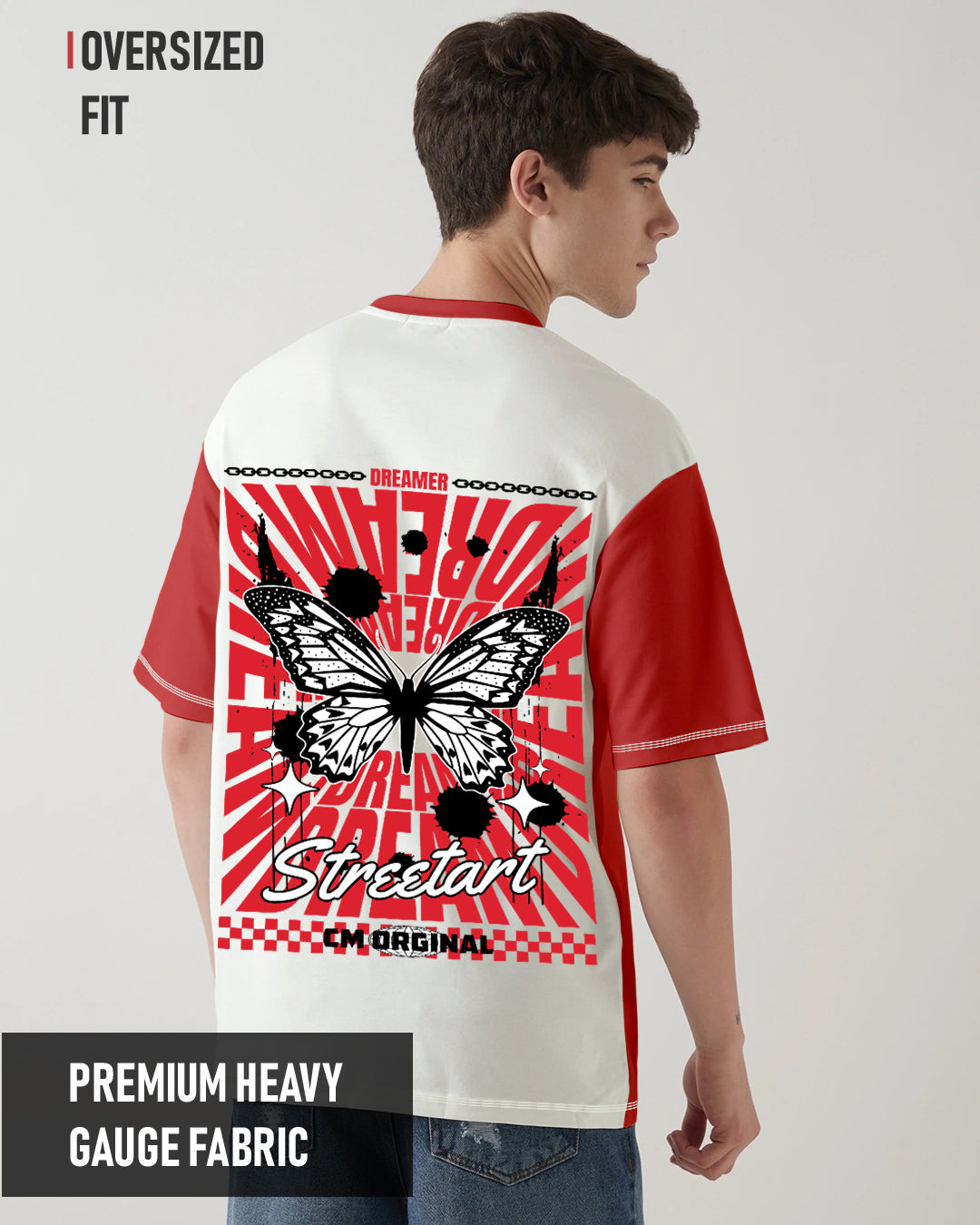 Dreamer Graphic Printed Oversized T-Shirt - Multi Color