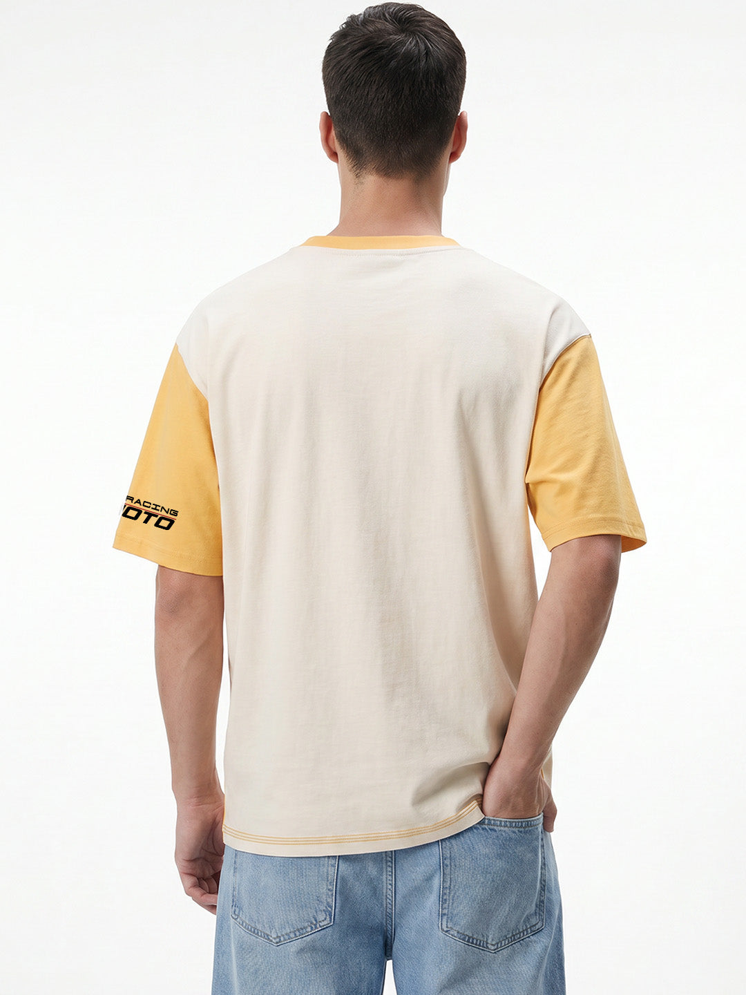 Empire Speed Way Oversized T-Shirt -  Yellow & Off White