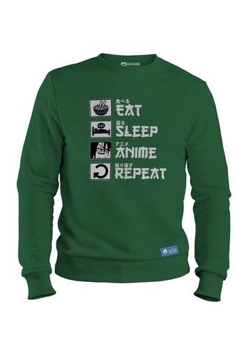 Eat Sleep Anime Repeat Sweatshirt