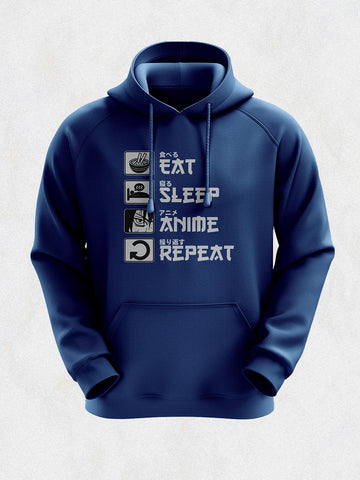 Eat Sleep Anime Repeat Hoodie