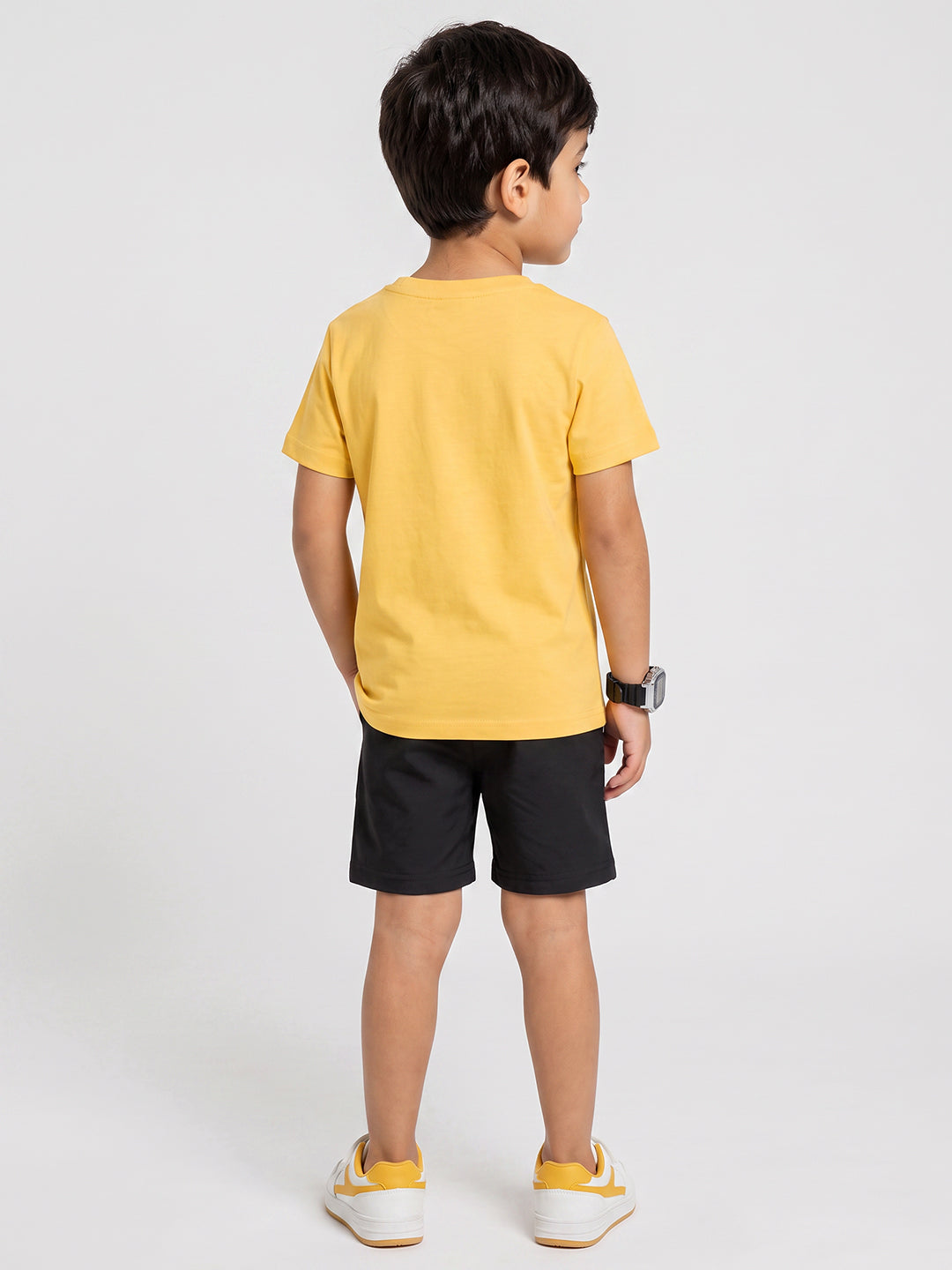 Kids - Excavator Yellow Top & Black Bottom Set