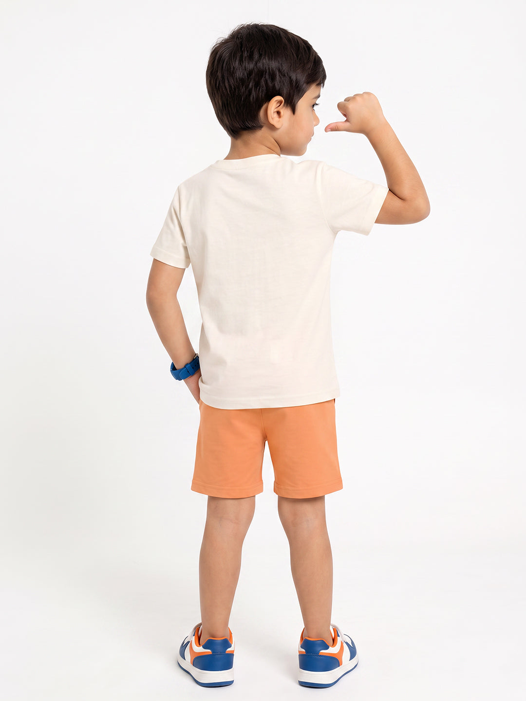 Kids - Explore Your Dream Off White Top & Orange Bottom Set