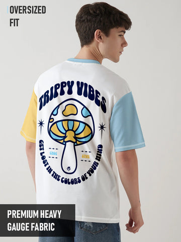 Far Out & Trippy Oversized T-Shirt - Multi Color