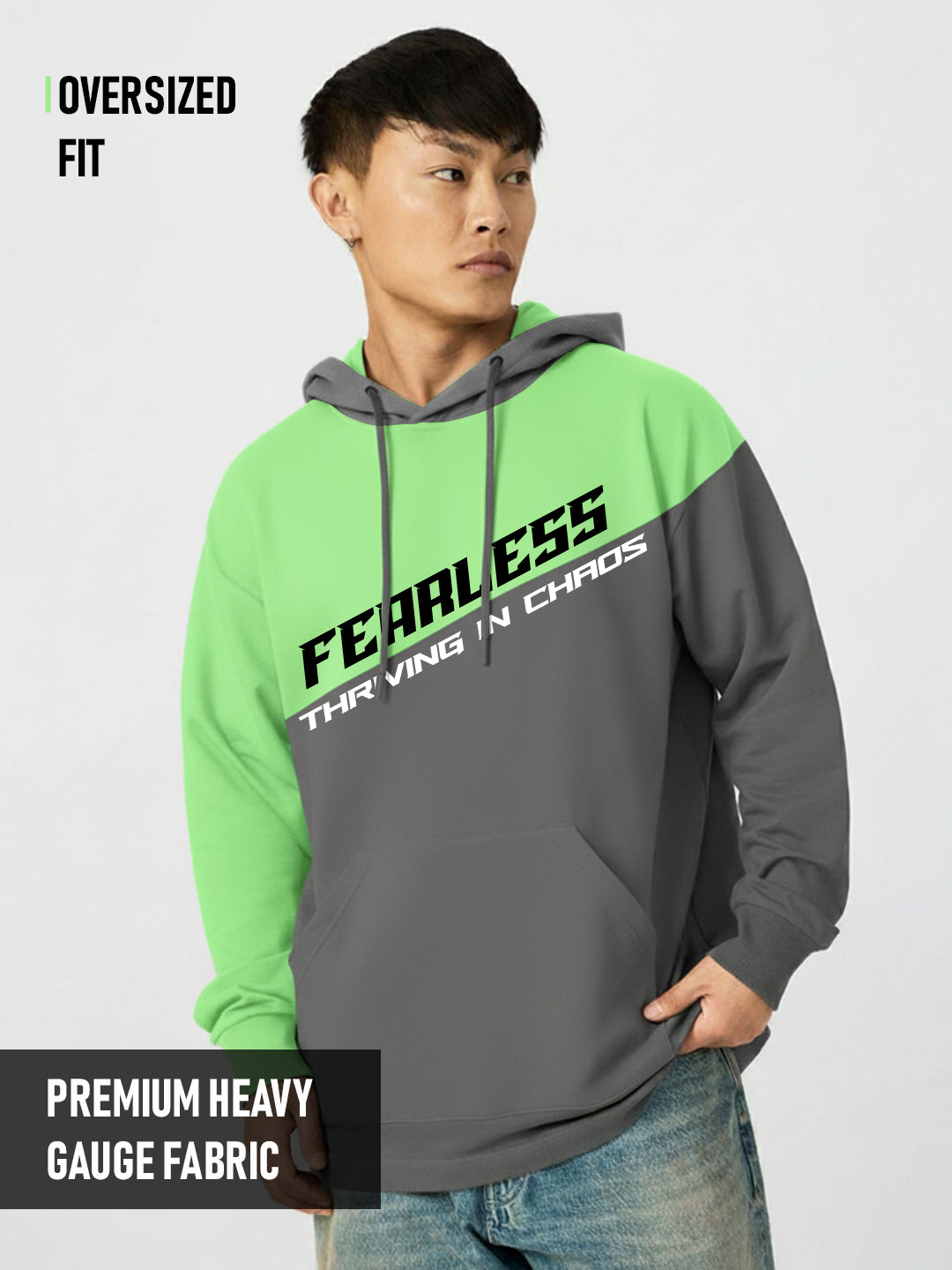 Fearless Oversized Hoodie - Multi Color