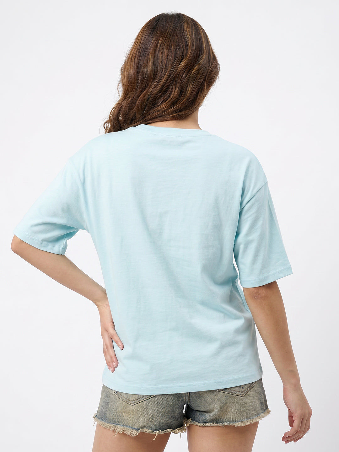 Free Spirit Women Oversized T-Shirt - Sea Blue