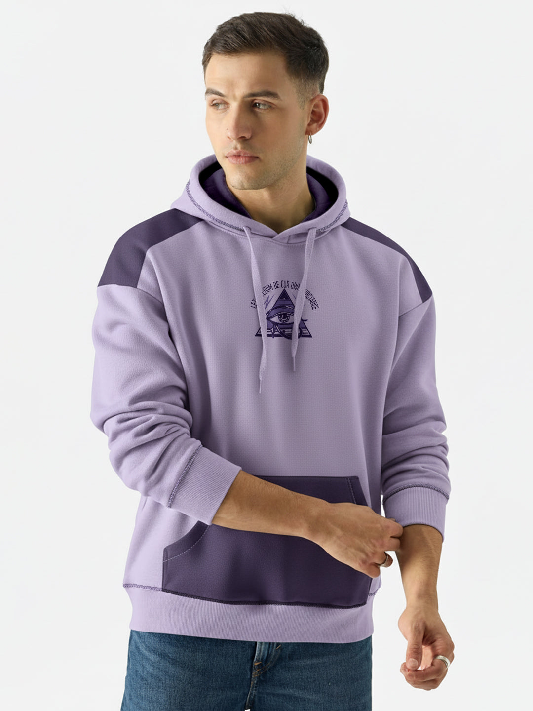 Free Moon Dynasity Oversized Hoodie - Purple & Lilac