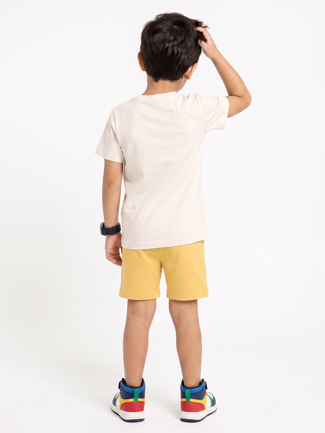 Kids - Game Mode on Off White Top & Yellow Bottom Set