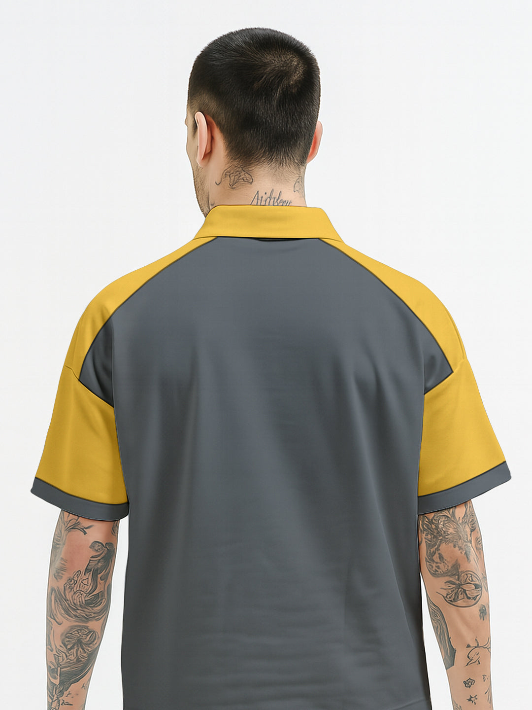 Gangster Oversized Polo T-Shirt - Multi Color