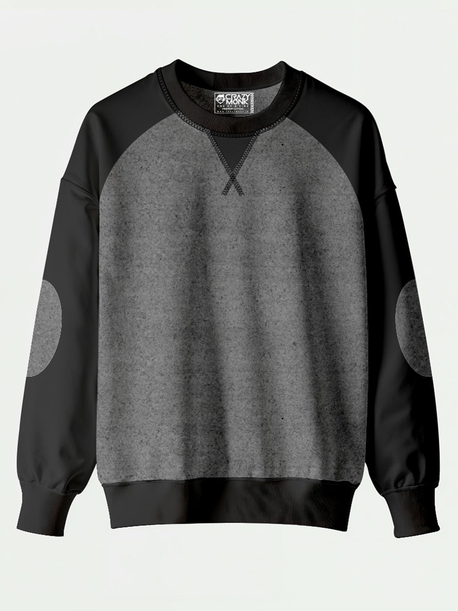 Black Sequins COFFEE Loose Fit Sweatshirt and Shorts Set main image 1