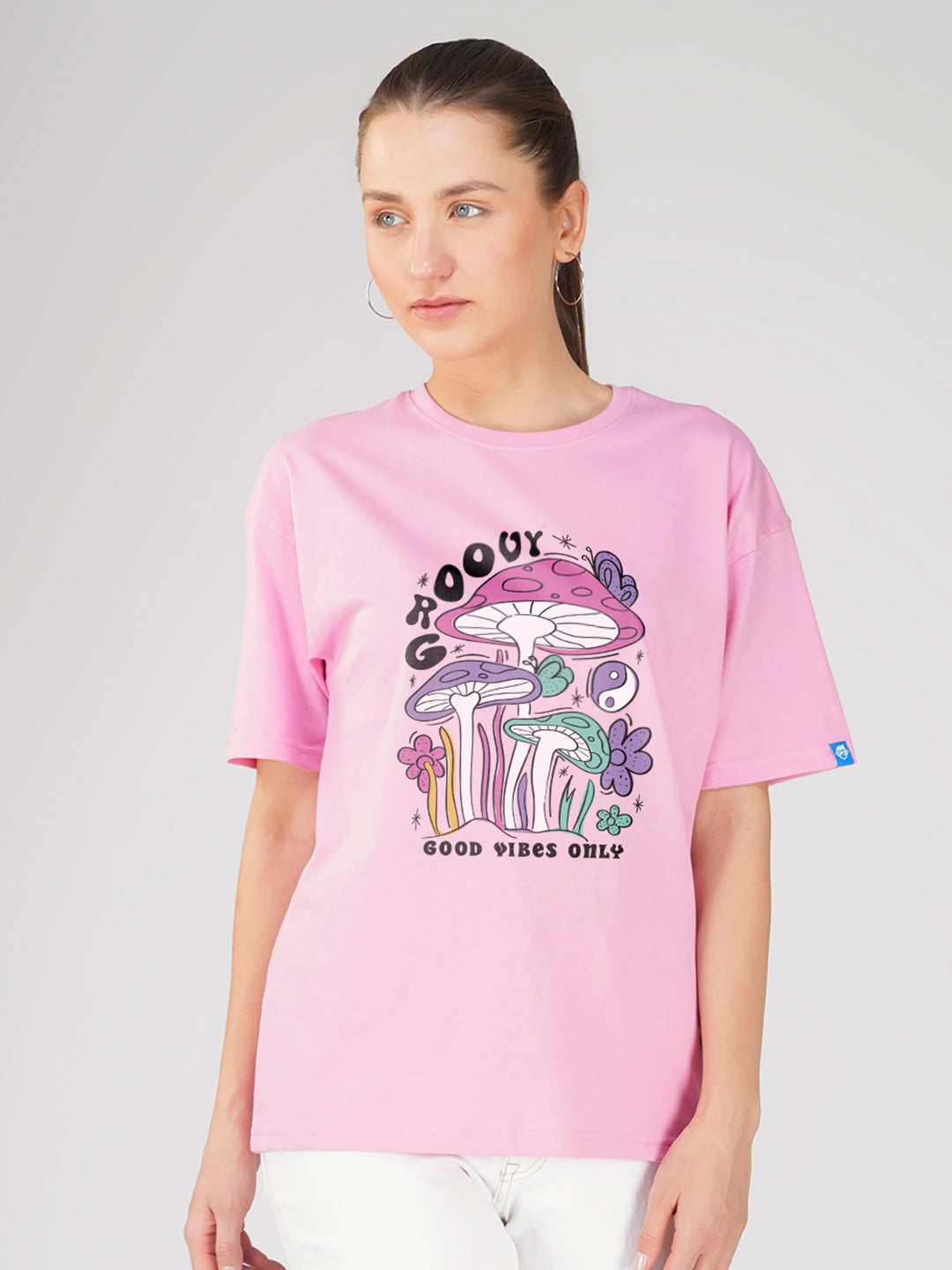 Groovy Vibes Women Oversized T-Shirt