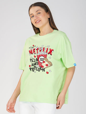 I Need Pizza Women Oversized T-Shirt