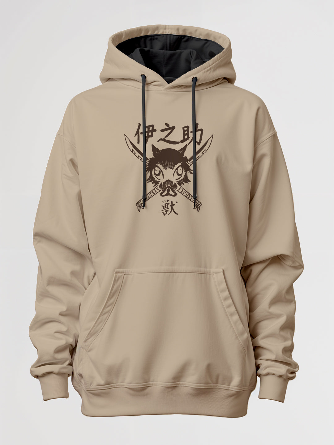 Inosuke Hashibra X Beast Oversized Hoodie - Hazzle Nut